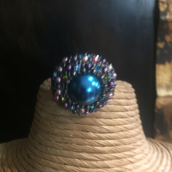 Blue Stretch Ring. - Picture 8 of 8